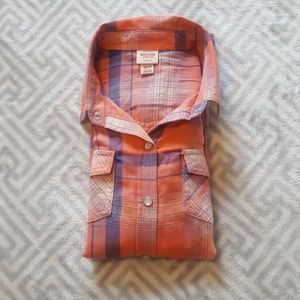 Mossimo Long Sleeve Button Down Plaid NWT